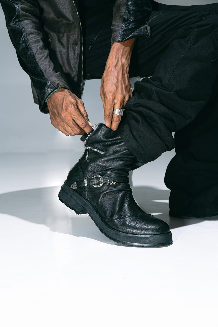 Cross Zip Boots