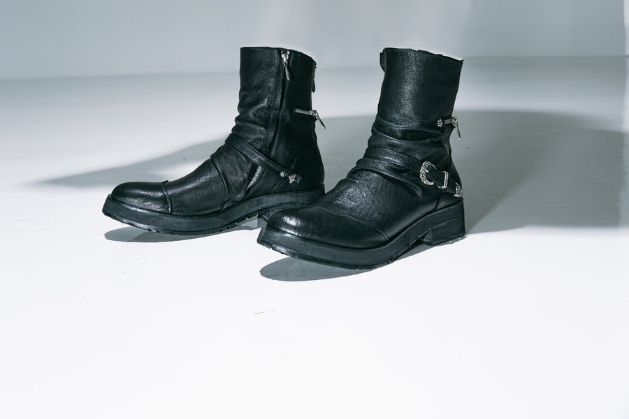 Cross Zip Boots