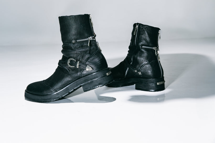 Cross Zip Boots