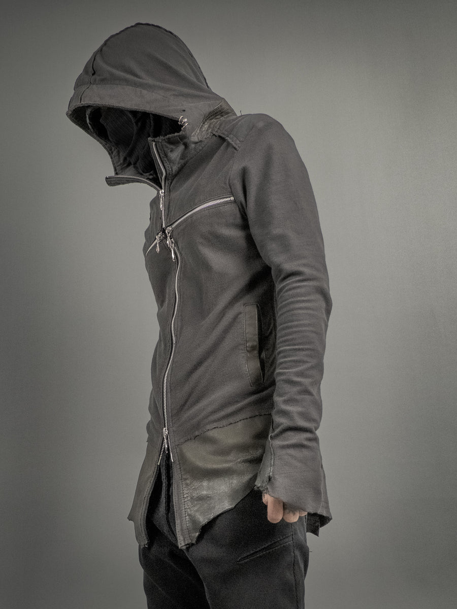 B. Terry Hoodie Long Gray