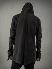 B. Terry Hoodie Long Black