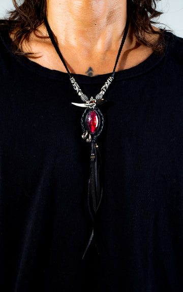 Real de Catorce: Red Labradorite w/ Bone