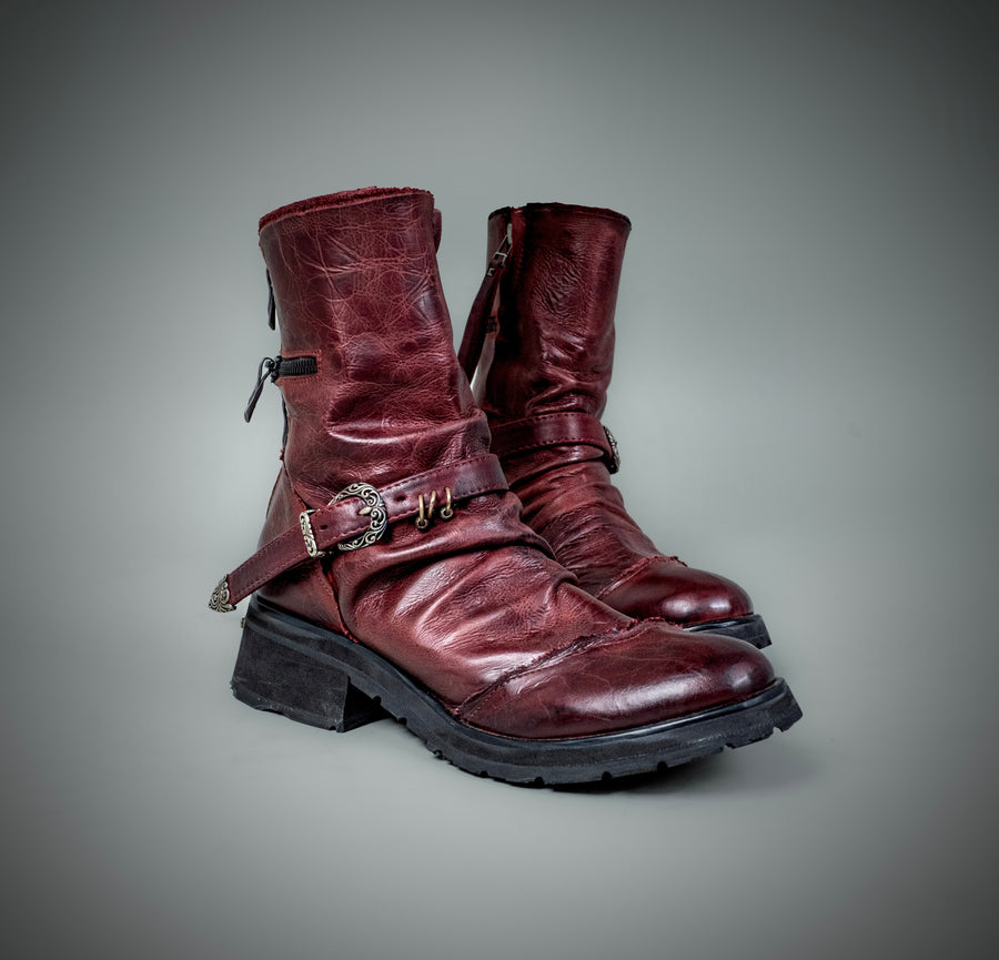 Cross Zip Boots