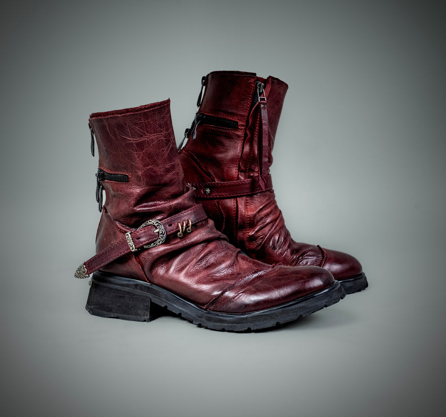 Cross Zip Boots