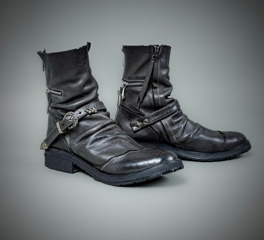 Cross Zip Boots