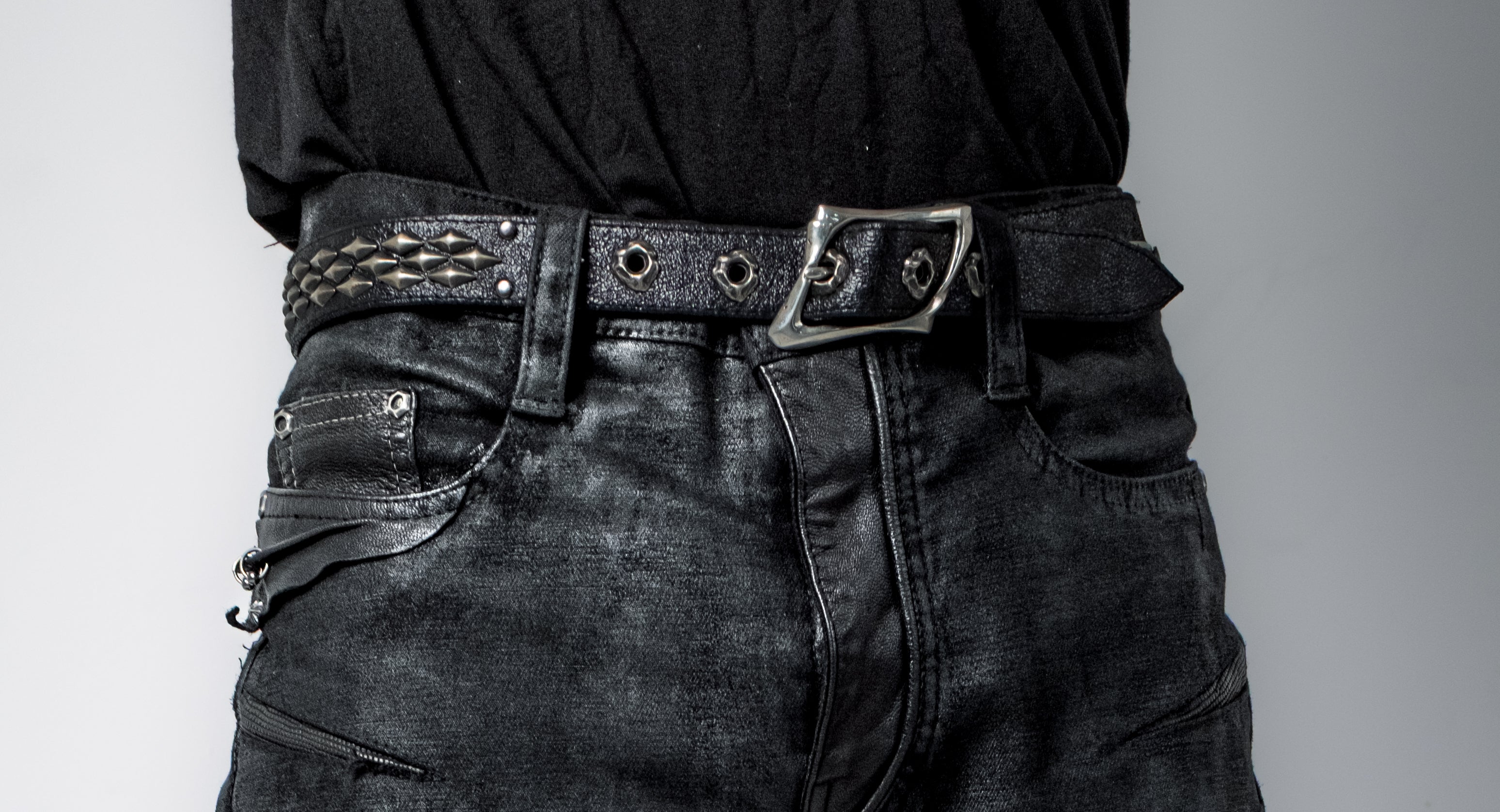 小物 14th addiction leather belt Crow Belt 02 – 14th Addiction