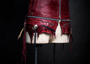 Cross Zip Red w/ White Fox Fur