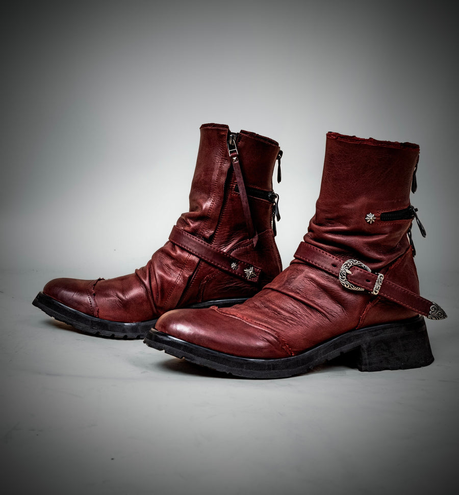 Cross Zip Boots
